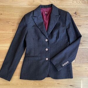 Vintage Zena Chocolate Brown Wool Blazer. Women's Size 2.